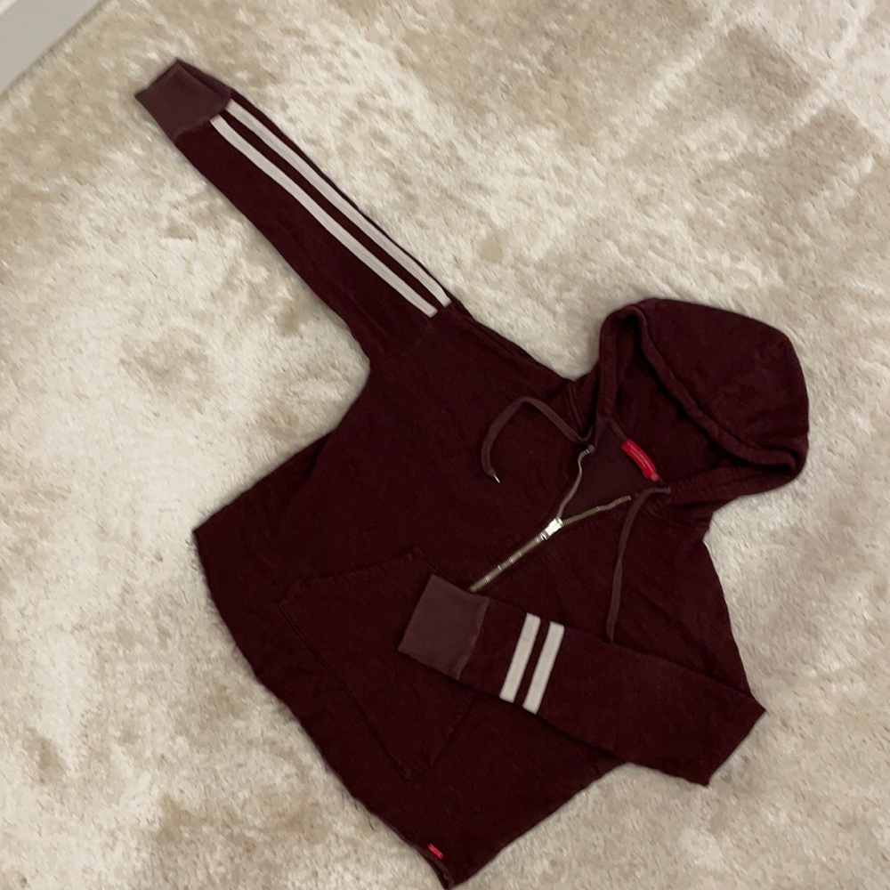 n:PHILANTHROPY - Hooded Half-Zip Stripe Sweatshirt